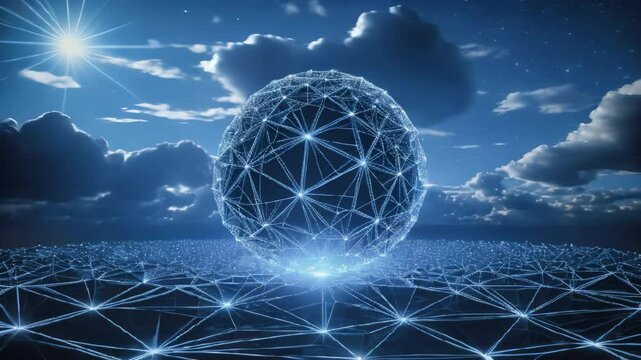 Digital Network Communication Concept Background