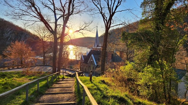 Appalachian Trail through Lower Town, Harper's Ferry, West Virginia