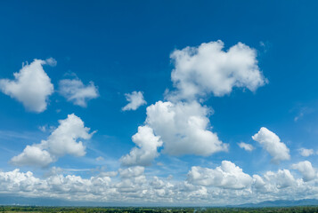 Cumulus cloud and fresh air in rainy season
