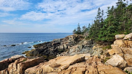 Coastline of Atlantic Ocean, Acadia National Park, Maine