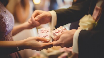 Exchanging Gifts at a Wedding Ceremony