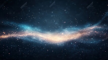 Fototapeta premium Stunning cosmic scene showcasing a vibrant galaxy filled with stars, nebulae, and swirling colors, perfect for space-themed projects.