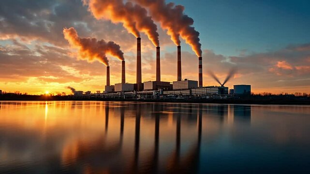 environmental pollution and industrial exteriors footage