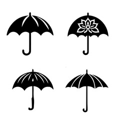 Umbrella icon, umbrella silhouette, rain icon on white background