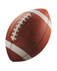 Realistic American football isolated on a clean white background, showcasing its textured surface and classic design. Generative AI