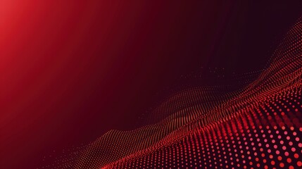 Fototapeta premium A vibrant abstract background featuring red gradients and dotted waves, ideal for digital designs and presentations.