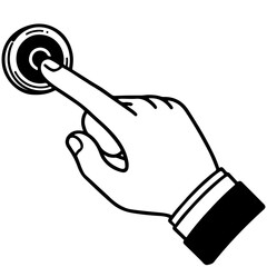 Hand Pressing a Button.