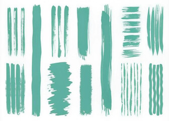  Teal Brush Strokes Collection for Design and Art Projects