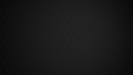 black hexagon grid pattern for background