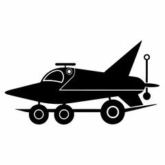 Jet handcar Black silhouette