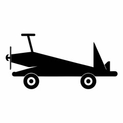 Jet handcar Black silhouette