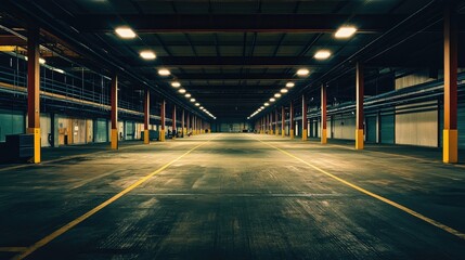 Evoking an Ambiance of Empty Warehouse with Dramatic Lighting 