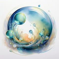 bubbles in watercolor