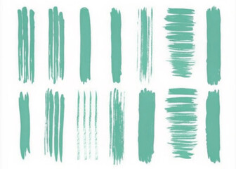  Teal Brush Strokes Collection for Design and Art Projects