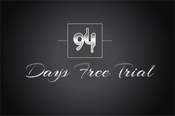 94 day free trial banner design. 94 days free banner background
