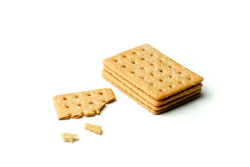 Coffee Biscuits on white background. Delicious Coffee Biscuits.       