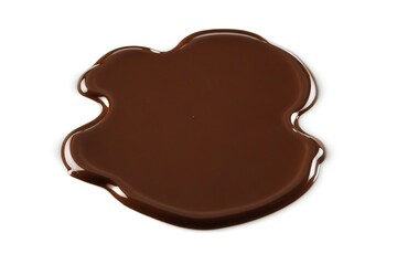 chocolate sauce with a flower shaped design on top of it                          