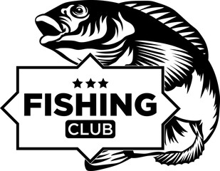 Fishing Club Logo Of Fish