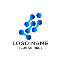 Technology logo design vector template