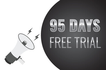 95 day free trial banner design. 95 days free banner background
