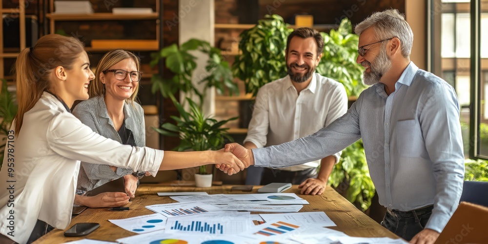 Aufkleber engaging in a professional business meeting that emphasizes effective team collaboration is essentia