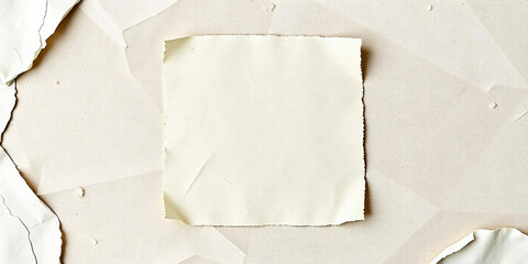 a dark brown color ripped old blank paper, book page on a rustic finished wooden table top with burnt effect  