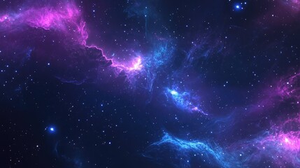 Obraz premium Purple and blue stars in a space background 