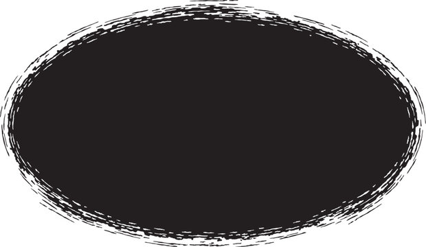 grunge coarse border oval distressed template background dirty gritty vector mask frame isolated black design resource