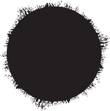 rusted circle grunge rotten eroded fine splatter rust grime edge dirty gritty vector mask background frame isolated black design resource