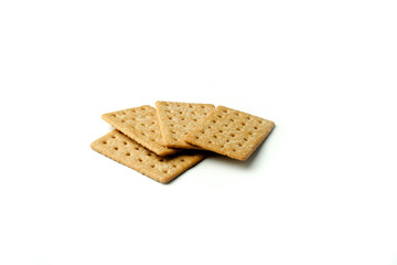 Coffee Biscuits on white background. Delicious Coffee Biscuits.       