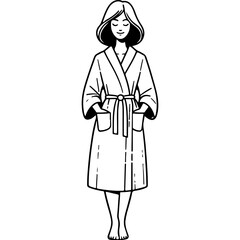 Woman in a Bathrobe.