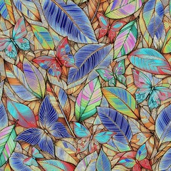 leaves and butterflies15