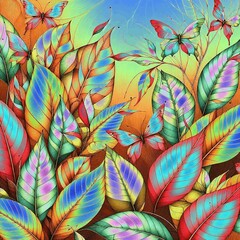 leaves and butterflies17
