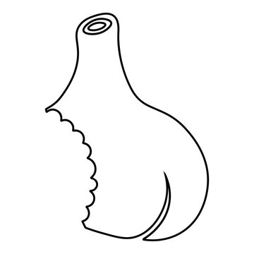 recommend clip art: Garlic Bitten Outline
