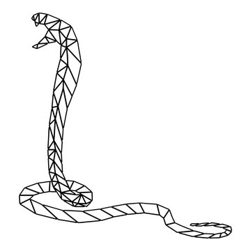 recommend clip art: Geometric Cobra Outline