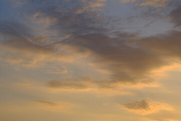 clouds on sunset dusk sky