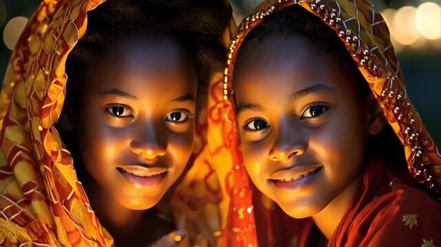 Portrait of happy children laughing