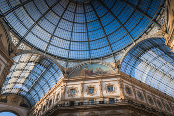 Glass ceiling of the Galleria Victor Emmanuel, Milan
