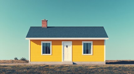 Modern Minimalist Blue House Concept