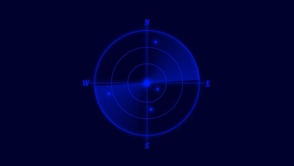 Abstract Searching Military Radar Signal Icon Illustration Background.