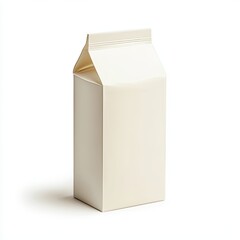 Blank Pack of Milk or Juice on White Background, Product Packaging Mockup Generative AI