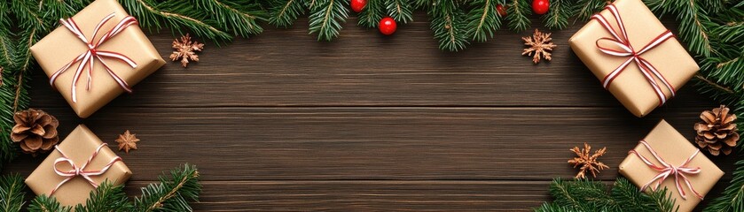 Fototapeta premium Christmas Gifts and Decorations