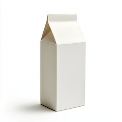 Blank Pack of Milk or Juice on White Background, Product Packaging Mockup Generative AI