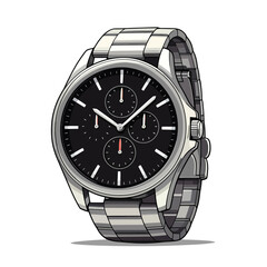 black and white clock