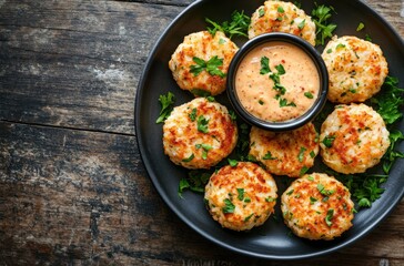Delicious Fried Crab Cakes with Creamy Sauce