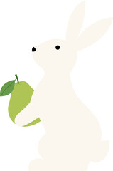 Mid autumn festival rabbit isolated
Cute Mid-Autumn Festival bunny holding pomelo svg.