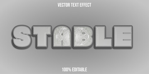Vector design editable text effect, stable text style