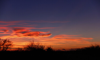 Merveilleux coucher de soleil
