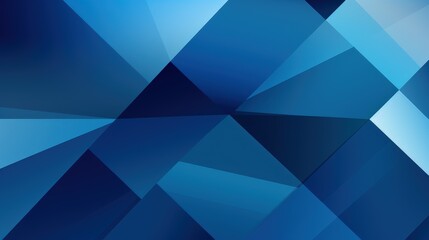 Fototapeta premium A geometric abstract design featuring various shades of blue, creating a modern and sleek visual aesthetic.