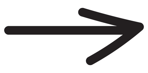  black Long arrows icon set. Vector set of trendy long arrows left and right in flat style. Replaceable vector design.